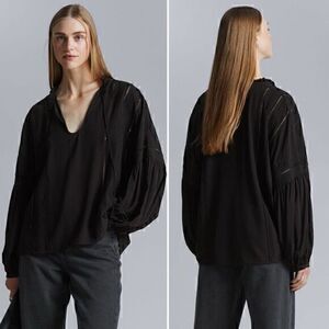 Aritzia & Other Stories Relaxed Embroidery Blouse Size S